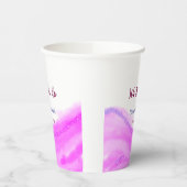 我々はまだピンクの紫色の水色のグリッター輝きを行う 紙コップ (左)