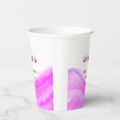 我々はまだピンクの紫色の水色のグリッター輝きを行う 紙コップ (右)
