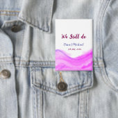 我々はまだピンクの紫色の水色のグリッター輝きを行う 缶バッジ (インサイチュ)