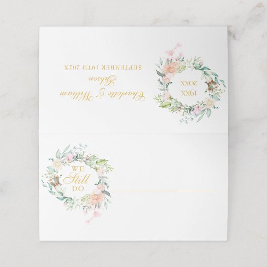 我々はまだフローラ記念日の誓いを更新する プレイスカード (外部開封)