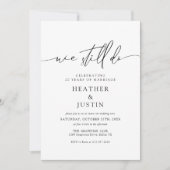 我々はまだ写真の結婚誓いの更新招待状をする セーブザデート (正面)