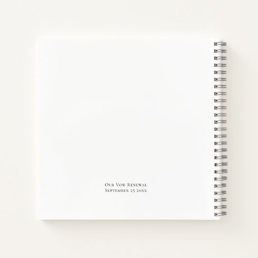 我々はまだ写真の誓い更新ゲストブックを行う ノートブック (裏面)