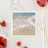 我々はまだ名前でビーチハートをする スタンダードカクテルナプキン (インサイチュ)