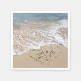 我々はまだ名前でビーチハートをする スタンダードカクテルナプキン