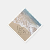 我々はまだ名前でビーチハートをする スタンダードカクテルナプキン (角)