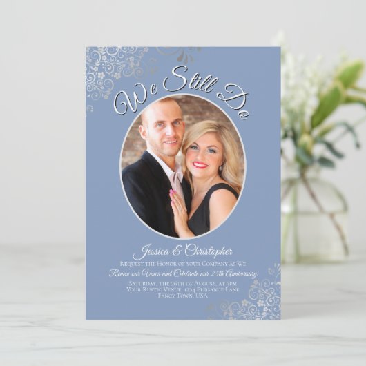我々はまだ埃っぽいブルー結婚シルバーの誓いを更新する 招待状 (スタンド正面)