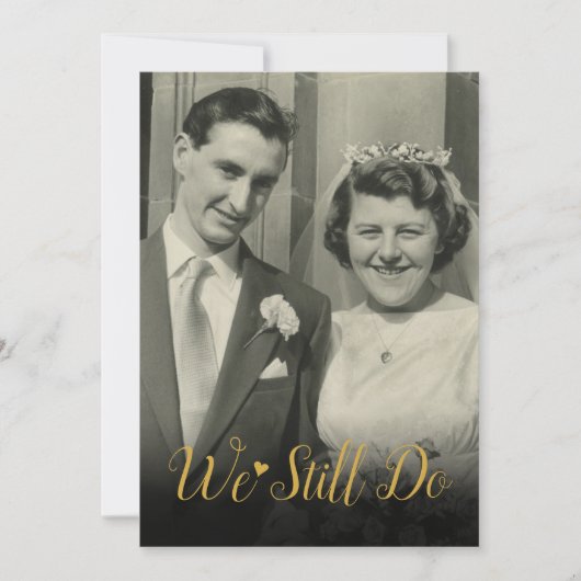 我々はまだ年結婚別写真を撮る 招待状 (正面)