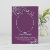 我々はまだ梅パープルシルバーの結婚誓いを更新する 招待状 (スタンド正面)