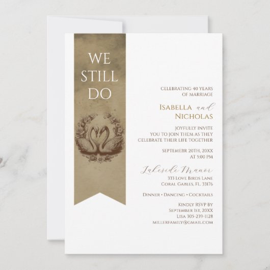 我々はまだ秋の記念日を招待状 招待状 (正面)