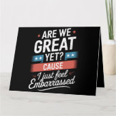 我々はまだ素晴らし恥ずかしい感じアンチトランプ カード (正面)