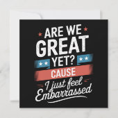 我々はまだ素晴らし恥ずかしい感じアンチトランプ 招待状 (正面)