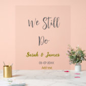 我々はまだ結婚の記念日のグシンプルレイ金ゴールド アクリルサイン (ウェディング)