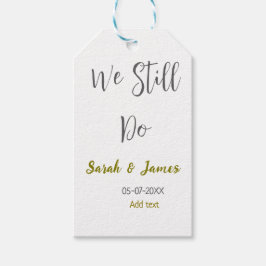 我々はまだ結婚の記念日のグシンプルレイ金ゴールド ギフトタグ