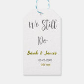 我々はまだ結婚の記念日のグシンプルレイ金ゴールド ギフトタグ (裏面)