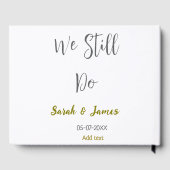 我々はまだ結婚の記念日のグシンプルレイ金ゴールド ゲストブック (裏面)