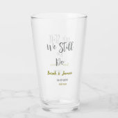 我々はまだ結婚の記念日のグシンプルレイ金ゴールド タンブラーグラス (裏面)