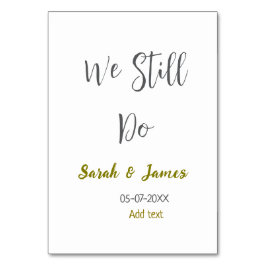 我々はまだ結婚の記念日のグシンプルレイ金ゴールド テーブルナンバー