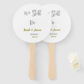 我々はまだ結婚の記念日のグシンプルレイ金ゴールド ハンドファン (正面&裏面)