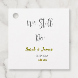 我々はまだ結婚の記念日のグシンプルレイ金ゴールド フェイバータグ