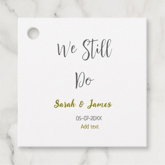 我々はまだ結婚の記念日のグシンプルレイ金ゴールド フェイバータグ (正面)