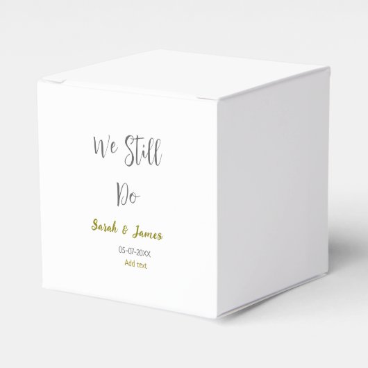 我々はまだ結婚の記念日のグシンプルレイ金ゴールド フェイバーボックス (正面サイド)