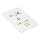 我々はまだ結婚の記念日のグシンプルレイ金ゴールド マグネット (右側)