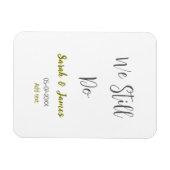 我々はまだ結婚の記念日のグシンプルレイ金ゴールド マグネット (横)