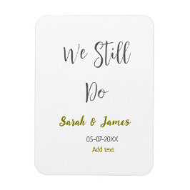 我々はまだ結婚の記念日のグシンプルレイ金ゴールド マグネット