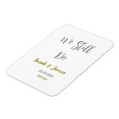 我々はまだ結婚の記念日のグシンプルレイ金ゴールド マグネット (左側)