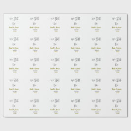 我々はまだ結婚の記念日のグシンプルレイ金ゴールド ラッピングペーパー