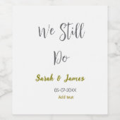 我々はまだ結婚の記念日のグシンプルレイ金ゴールド ワインラベル (シングルラベル)