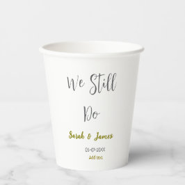 我々はまだ結婚の記念日のグシンプルレイ金ゴールド 紙コップ