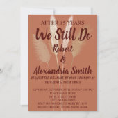 我々はまだ結婚の記念日の更新を行う 招待状 (正面)