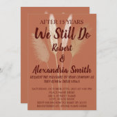 我々はまだ結婚の記念日の更新を行う 招待状 (正面/裏面)