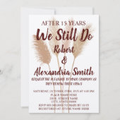 我々はまだ結婚の記念日の更新を行う 招待状 (正面)