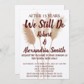 我々はまだ結婚の記念日の更新を行う 招待状 (正面/裏面)