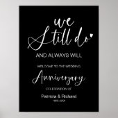 我々はまだ結婚の記念日の歓迎サインをする ポスター (正面)