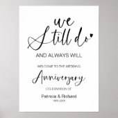 我々はまだ結婚の記念日の歓迎サインをする ポスター (正面)