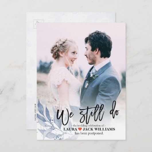 我々はまだ結婚延期された写真 案内ポストカード (正面/裏面)