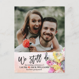 我々はまだ結婚延期された写真 案内ポストカード