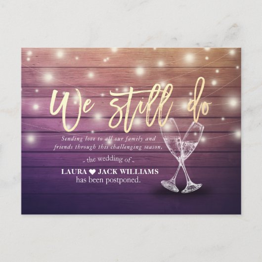 我々はまだ結婚延期の愛は忍耐強い 案内ポストカード (正面)