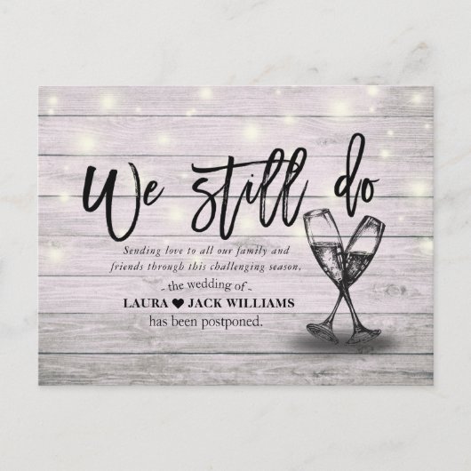 我々はまだ結婚延期の愛は忍耐強い 案内ポストカード (正面)