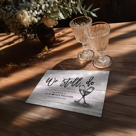 我々はまだ結婚延期の愛は忍耐強い 案内ポストカード