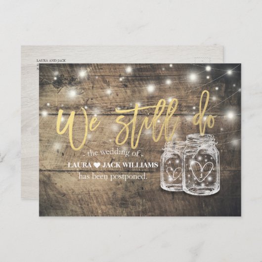 我々はまだ結婚延期を行う 案内ポストカード (正面/裏面)
