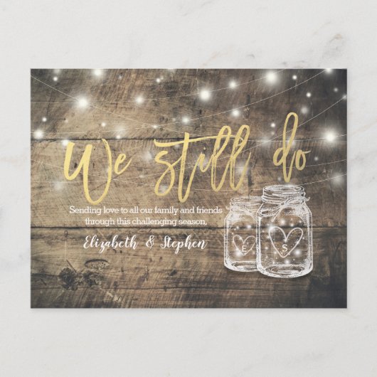 我々はまだ結婚延期を行う 案内ポストカード (正面)