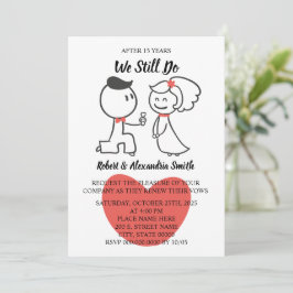 我々はまだ結婚記念日の更新を行う 招待状