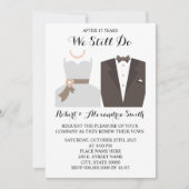 我々はまだ結婚記念日の更新を行う 招待状 (正面)