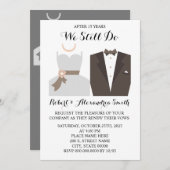 我々はまだ結婚記念日の更新を行う 招待状 (正面/裏面)