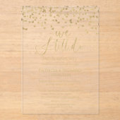 我々はまだ結婚誓いを更新する アクリル招待状 (正面)