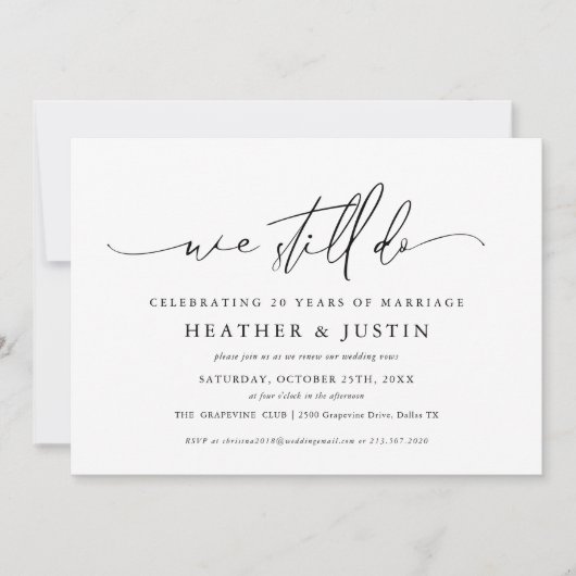 我々はまだ結婚誓の更新招待状 セーブザデート (正面)